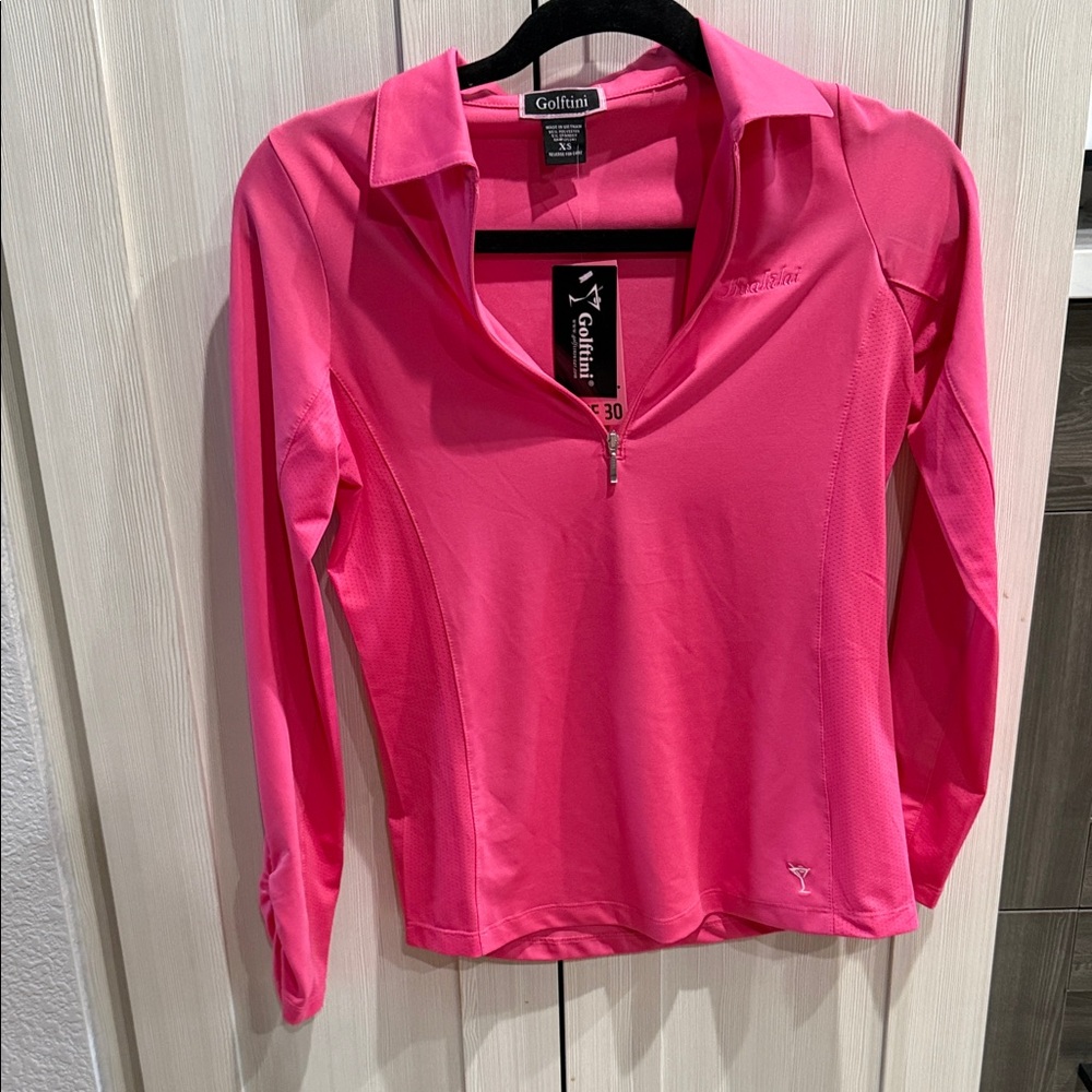 Golfini Women's Vibrant Pink Long Sleeve Top